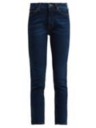Matchesfashion.com M.i.h Jeans - Niki High Rise Slim Leg Jeans - Womens - Dark Blue