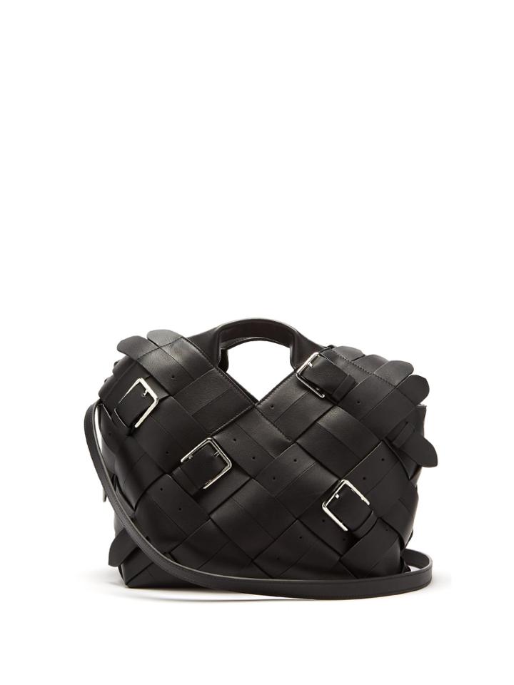 Loewe Woven Leather Buckle Bag