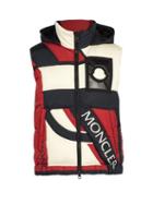 Matchesfashion.com 5 Moncler Craig Green - Permit Hooded Down Filled Gilet - Mens - Black Red