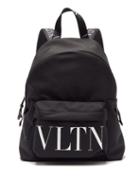 Matchesfashion.com Valentino Garavani - Logo-print Canvas Backpack - Mens - Black
