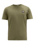Matchesfashion.com Stone Island - Logo-patch Cotton-jersey T-shirt - Mens - Green