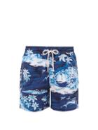 Matchesfashion.com Polo Ralph Lauren - Flying Fish Tropical Wave-print Swim Shorts - Mens - Blue Multi