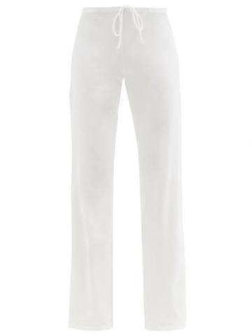 La Perla - Drawstring Cotton-blend Jersey Pyjama Trousers - Womens - White