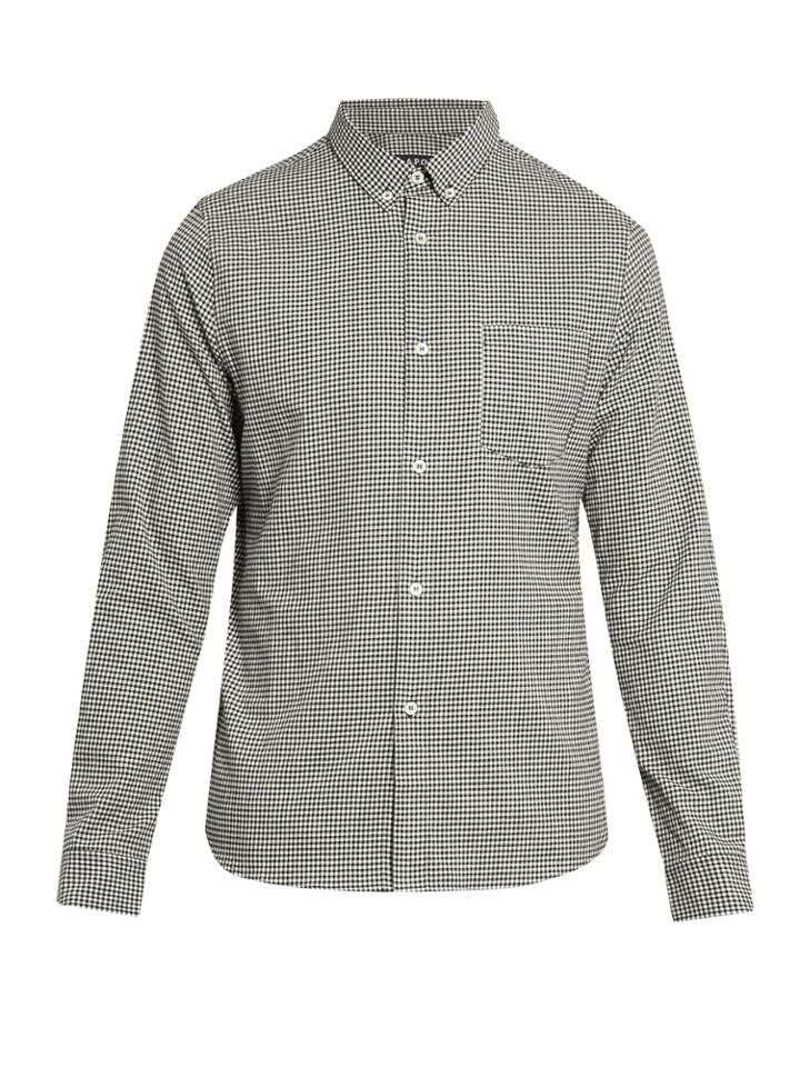 A.p.c. Clift Micro-checked Cotton Shirt