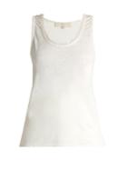Vanessa Bruno Early Frayed-neck Linen Top