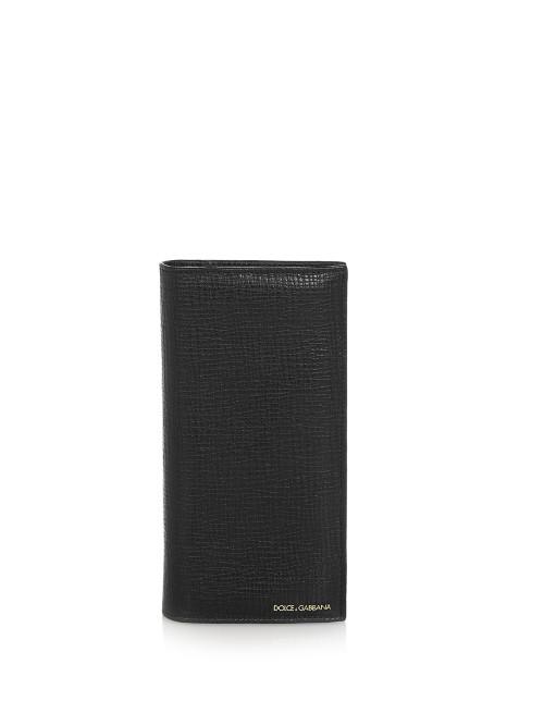 Dolce & Gabbana Bi-fold Large Grained-leather Logo Wallet