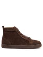 Matchesfashion.com Christian Louboutin - Louis Orlato Suede High-top Trainers - Mens - Brown