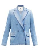 Matchesfashion.com Mm6 Maison Margiela - Double-breasted Denim Jacket - Womens - Denim