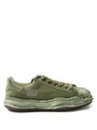 Mihara Yasuhiro - Blakey Overdyed Canvas Trainers - Mens - Green