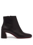 Matchesfashion.com Christian Louboutin - Turela 55 Leather Ankle Boots - Womens - Black
