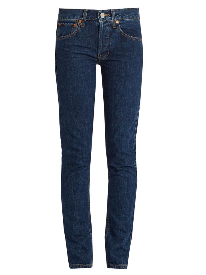 Re/done Originals High-rise Straight Skinny-leg Jeans