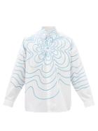 Marni - Flower-print Cotton-poplin Shirt - Mens - White