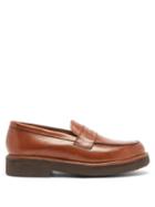 Matchesfashion.com Grenson - Peter Platform-sole Leather Penny Loafers - Mens - Tan