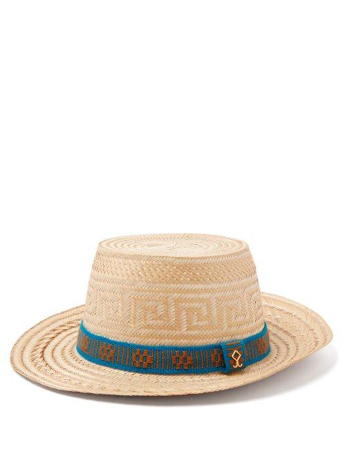 Matchesfashion.com Yosuzi - Elias Straw Hat - Mens - Grey