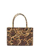 Ladies Bags Amina Muaddi - Amina Gilda Leopard-print Silk-satin Box Bag - Womens - Leopard