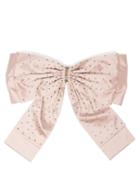 Matchesfashion.com Erdem - Crystal Embellished Oversized Bow Belt - Womens - Light Pink