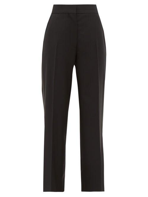 Matchesfashion.com Blaz Milano - Bumby Wool-blend Kick-flare Trousers - Womens - Navy
