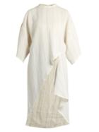 Esteban Cortázar Asymmetric-hem Striped Dress