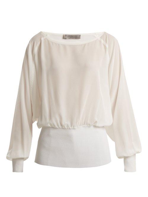 Matchesfashion.com Sportmax - Vacuo Blouse - Womens - Ivory