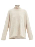 Matchesfashion.com Lauren Manoogian - Roll-neck Alpaca-blend Sweater - Womens - Light Beige
