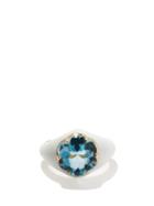 Matchesfashion.com Bea Bongiasca - Da Funkadelic Topaz, 9kt Gold & Enamel Ring - Womens - White Multi