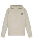 Matchesfashion.com A.p.c. - Aston Logo Print Hooded Cotton Blend Sweatshirt - Mens - Beige