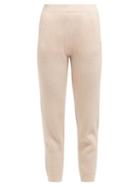 Matchesfashion.com Allude - Cashmere Ribbed Knit Sweatpants - Womens - Cream