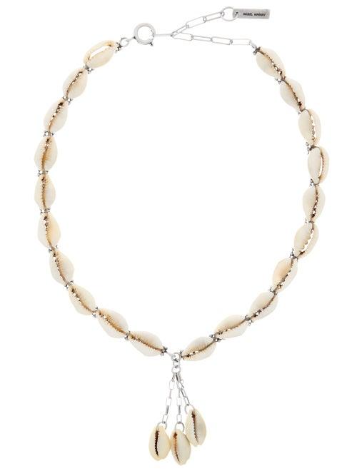 Matchesfashion.com Isabel Marant - Oscar Shell Necklace - Womens - Light Yellow