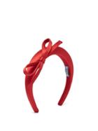 Matchesfashion.com Prada - Bow Embellished Silk Satin Headband - Womens - Red