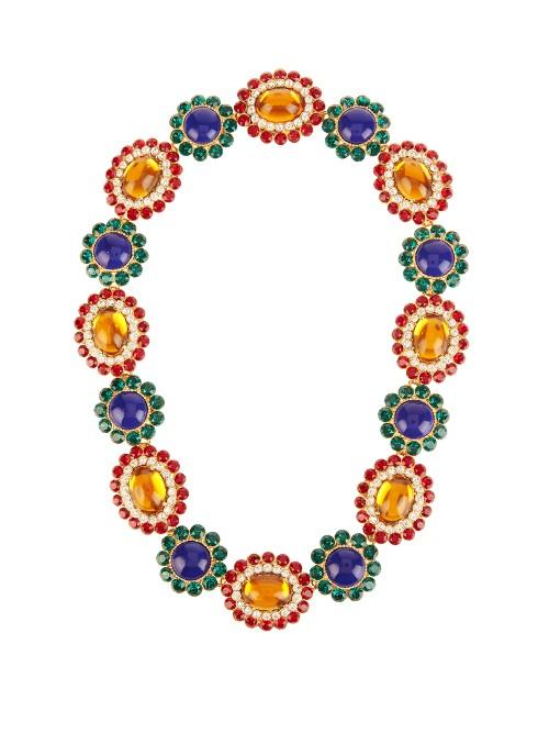 Miu Miu Flower Crystal-embellished Necklace