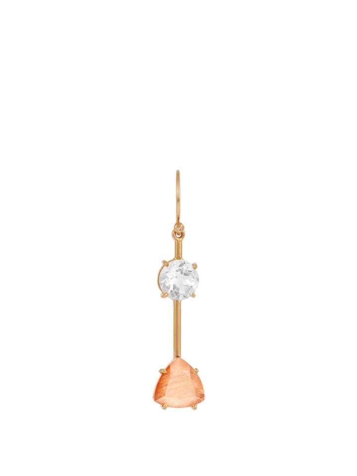 Irene Neuwirth Diamond, Sunstone & Rose-gold Earring