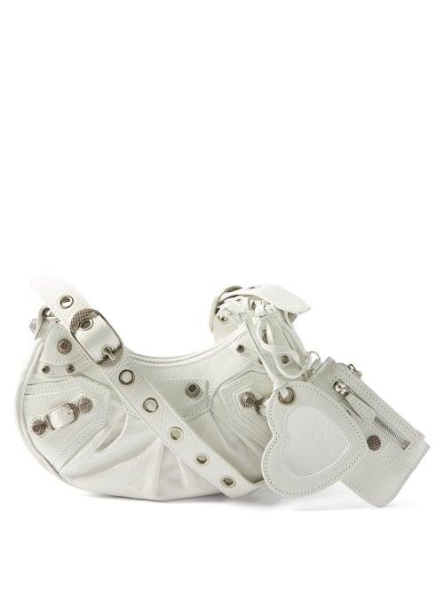 Balenciaga - Cagole Xs Leather Shoulder Bag - Womens - White