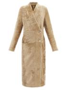 Petar Petrov - Morrin Double-breasted Shearling Coat - Womens - Camel