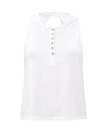 Le Ore - Amalfi Cross-back Jersey Tank - Womens - White