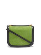 Ladies Bags Jil Sander - Suede And Leather Cross-body Bag - Womens - Black Green