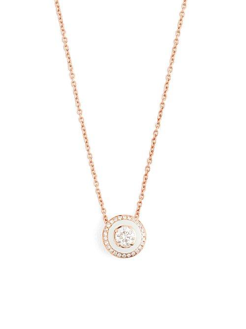 Matchesfashion.com Selim Mouzannar - Diamond, Enamel & Pink Gold Mina Necklace - Womens - White