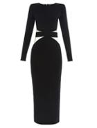 Balmain Tulle-insert Midi Dress