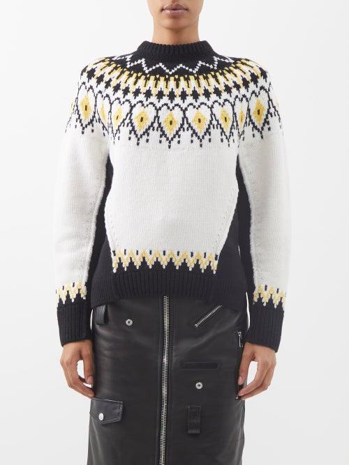 Alexander Mcqueen - Fair Isle-intarsia Wool Sweater - Womens - White Multi