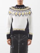 Alexander Mcqueen - Fair Isle-intarsia Wool Sweater - Womens - White Multi