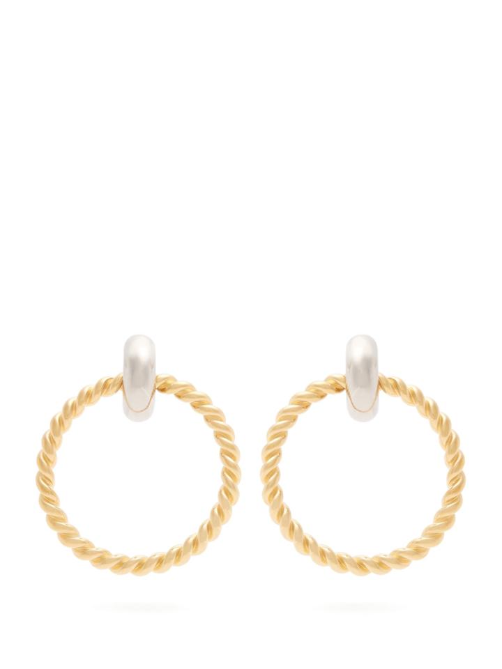 Balenciaga Twisted Hoop Earrings