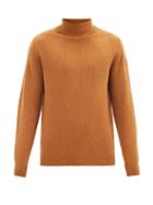 Matchesfashion.com Sunspel - Roll-neck Lambswool Sweater - Mens - Light Brown