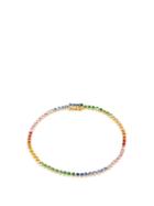 Rosa De La Cruz - Rainbow Sapphire & 18kt Gold Tennis Bracelet - Womens - Yellow Gold