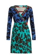Diane Von Furstenberg Brulon Foliage-print Silk Wrap Dress