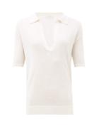 Matchesfashion.com Gabriela Hearst - Frank Jaipur Cashmere-blend Polo Top - Womens - Ivory