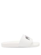 Balenciaga - Paris Logo-print Rubber Slides - Mens - White