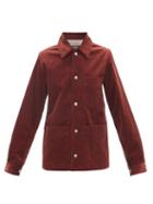 A.p.c. - Julia Cotton-corduroy Jacket - Womens - Burgundy