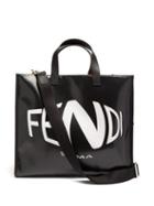 Mens Bags Fendi - Logo-print Canvas Tote Bag - Mens - Black White