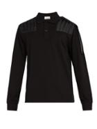 Matchesfashion.com 5 Moncler Craig Green - Long Sleeve Cotton Polo Shirt - Mens - Black