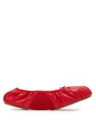 Matchesfashion.com Acne Studios - Betty Ruched Leather Ballet Flats - Womens - Red