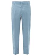 Matchesfashion.com Alexander Mcqueen - Slim-leg Wool-blend Trousers - Mens - Light Blue
